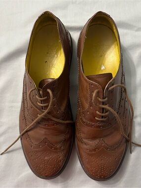 Undandy Men's Wingtip Brogue Oxford Dress Shoes Brown Leather Made Portugal 44
